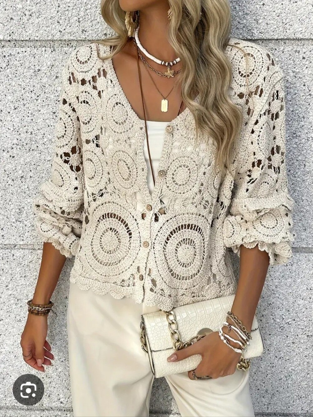 Crochet Cardigan Size M